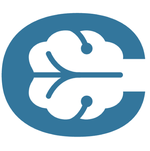 Illustration of a brain with cloud elements representing mental health and therapy services.